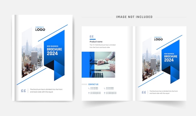 Company profile brochure bi fold template layout design colorful corporate business brochure theme