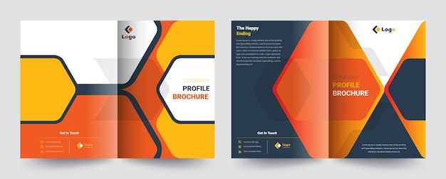 Company Profile Brochure Cover Design Template adept for Multipurpose Projects