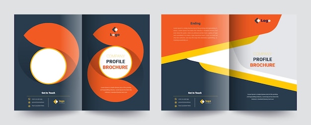 Vector company profile brochure cover design template adept for multipurpose projects