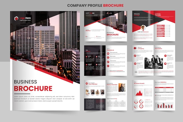 company profile brochure design company profile editable brochure template red layout design