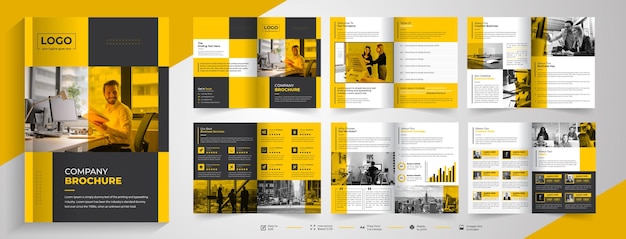 Company profile brochure template design DesignBi Fold Brochure Catalog annual report Design