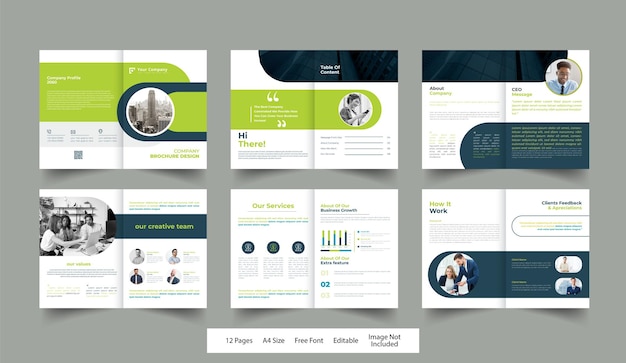 company profile brochure template design