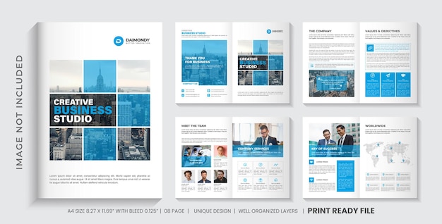 company profile brochure template layout or minimalist corporate brochure template design