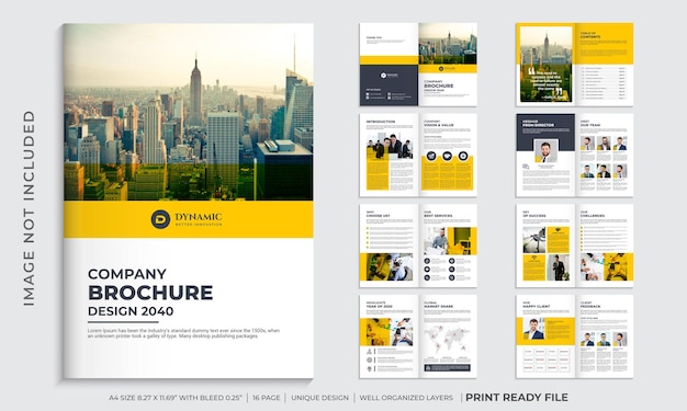 Company profile brochure template or multipage brochure design