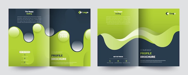 Vector company profile business brochure cover design template adept for multipurpose projects