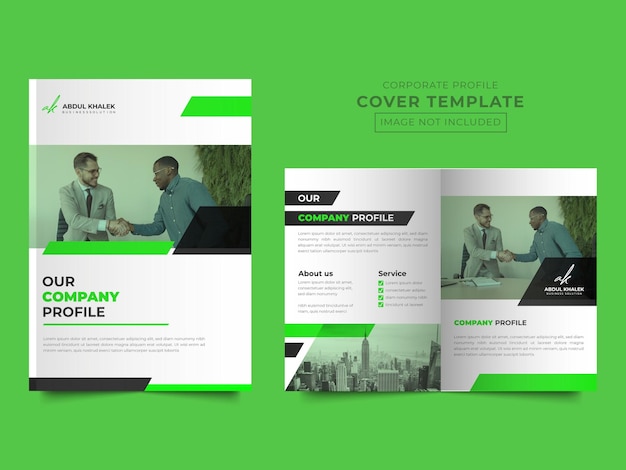 Company profile cover brochure template layout design