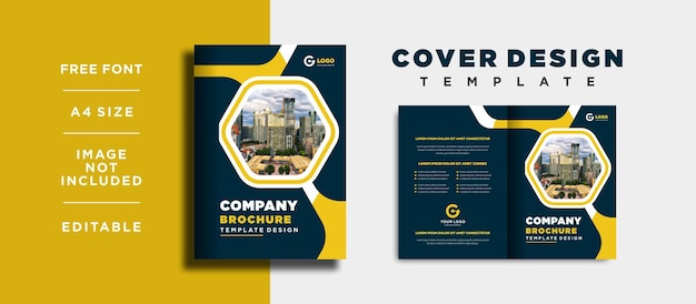 Company profile cover design template or brochure cover template design