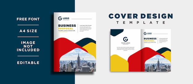 Company profile cover template layout design or brochure cover template design