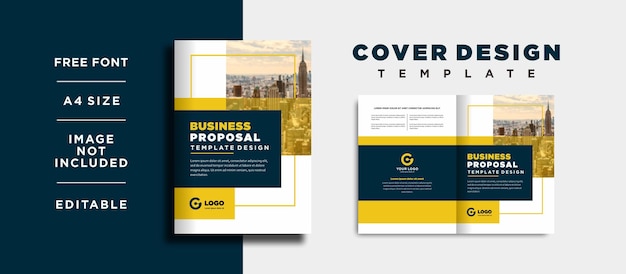 Company profile cover template layout design or brochure cover template design