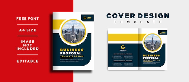 Company profile cover template layout design or brochure cover template design