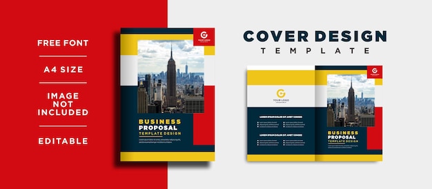 Company profile cover template layout design or brochure cover template design