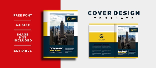 Company profile cover template layout design or brochure cover template design