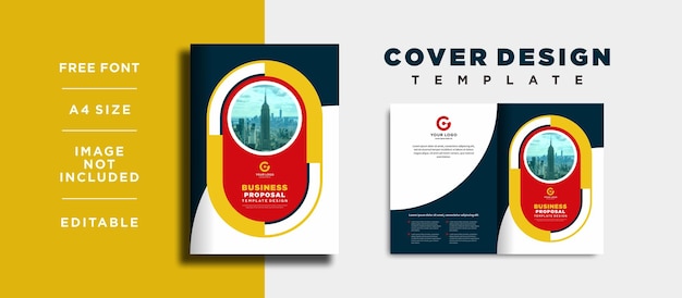 Company profile cover template layout design or brochure cover template design