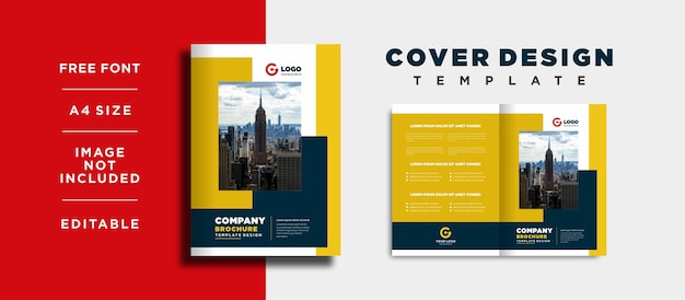 Company profile cover template layout design or brochure cover template design