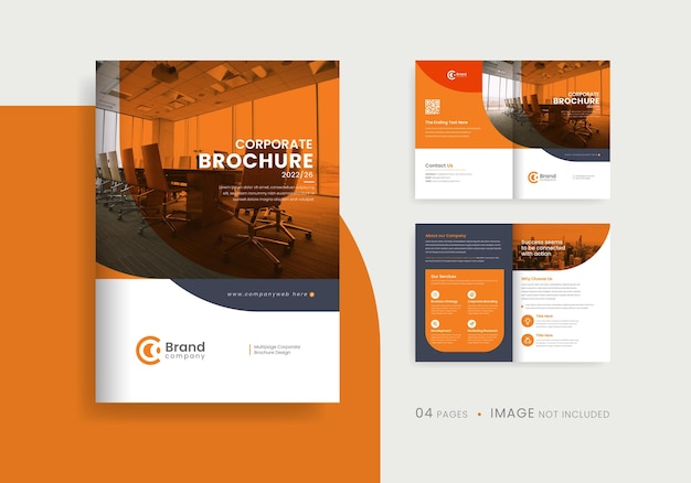 Company profile minimalist business brochure layout design multipage brochure template