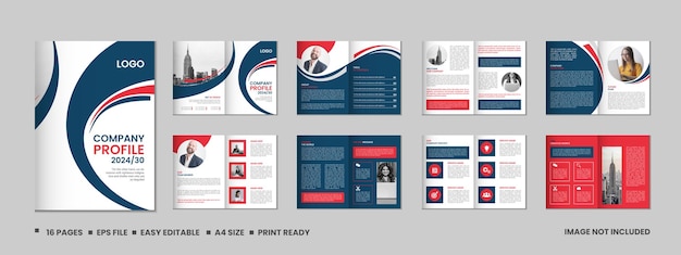 Company profile multipage brochure template business presentation template design