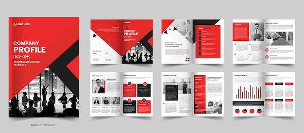 Company profile template design corporate brochure layout design business brochure