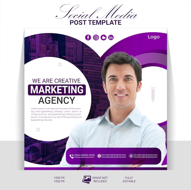 Company social media post design creative design