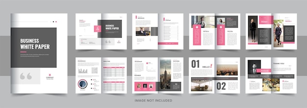 Vector company whitepaper design template layout