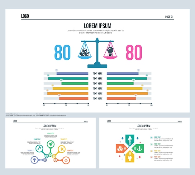 comparation neraca pair button sphere set presentation slide and powerpoint