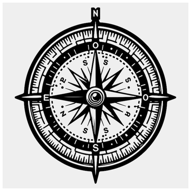 Vector compass icon stock illustration