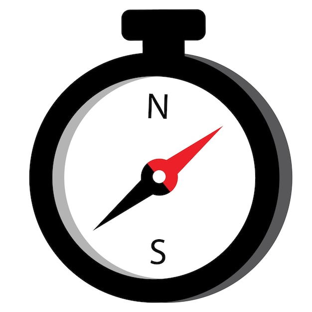 Compass line icon. Navigation vector sign.