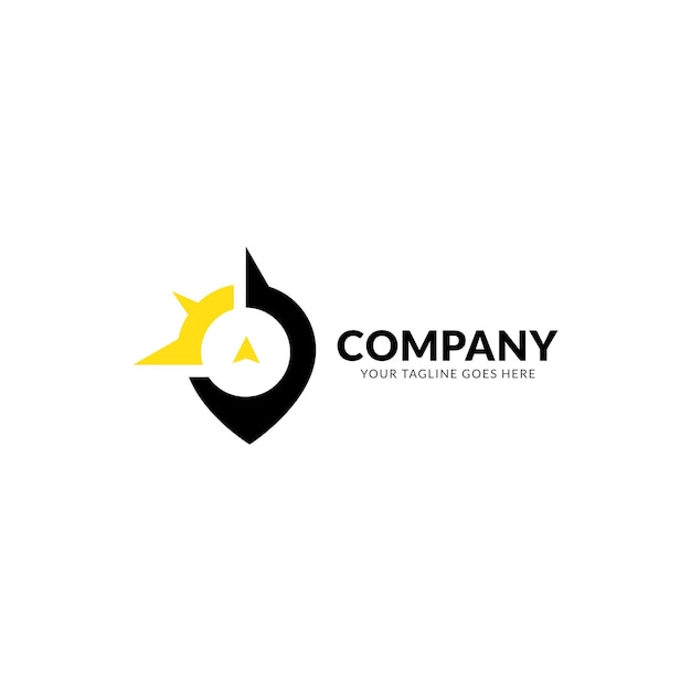 compass location logo vector template.