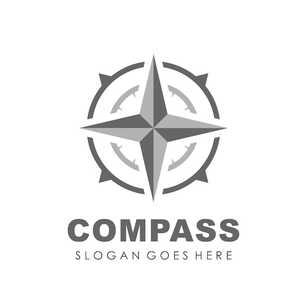 Compass logo design template 