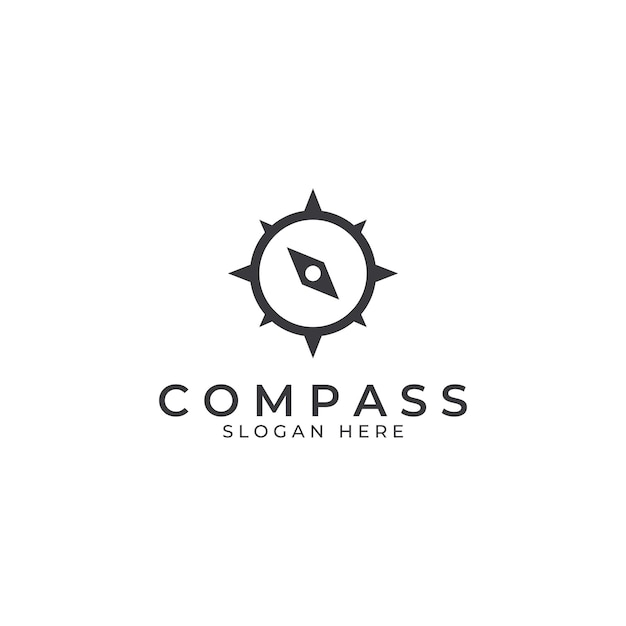 Compass logo directional guide or pandom Compass logo icon vector illustration template