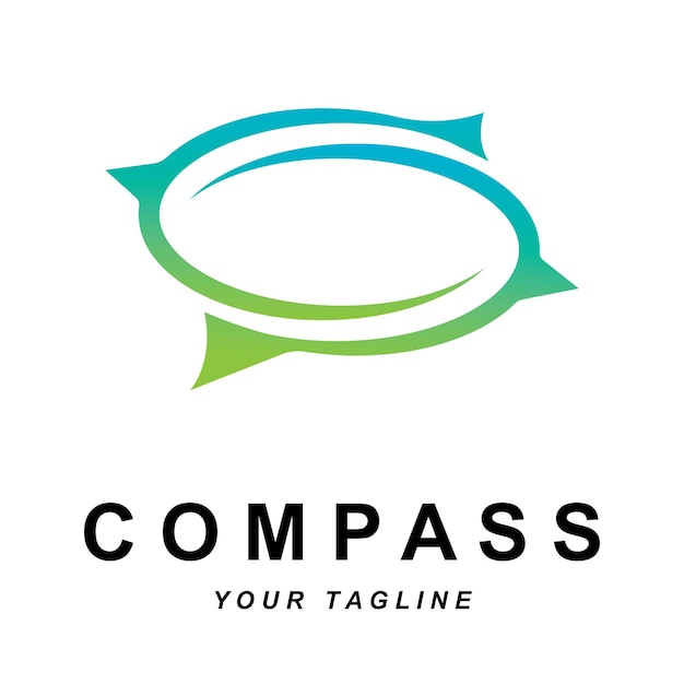 Compass logo vector with slogan template