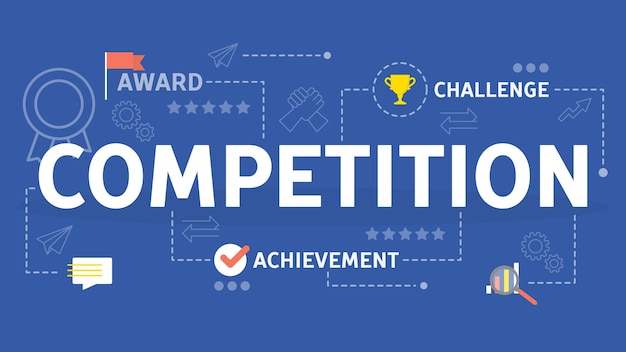 Competition concept. Idea of business race and ambition