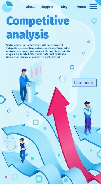 Competitive Analysis Flat Vector Illustration.