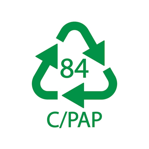 Composites recycling symbol 84 C PAP Vector illustration