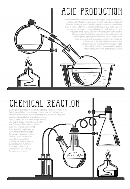 Composition of chemical flasks