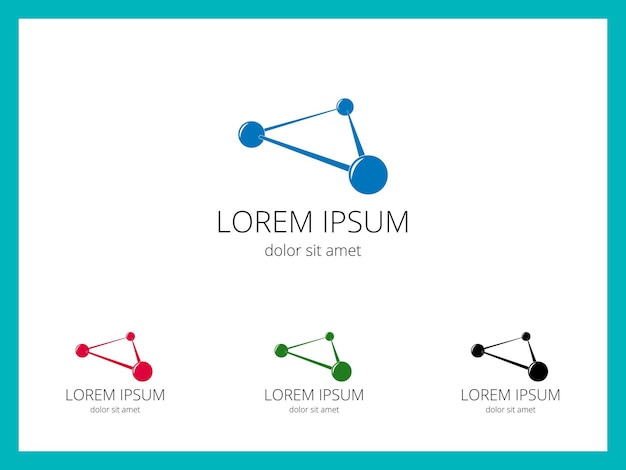 compound of three molecules vector array of color variants