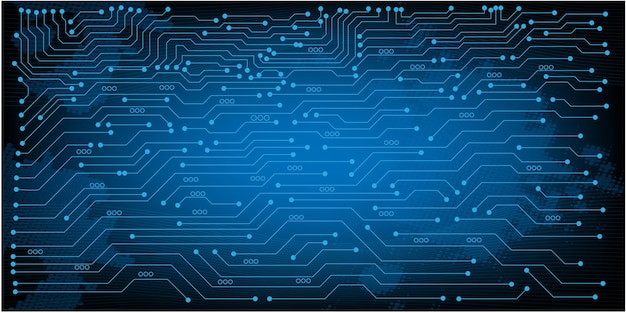 Computer chip Electronic circuit board vector for technology and finance concept and education