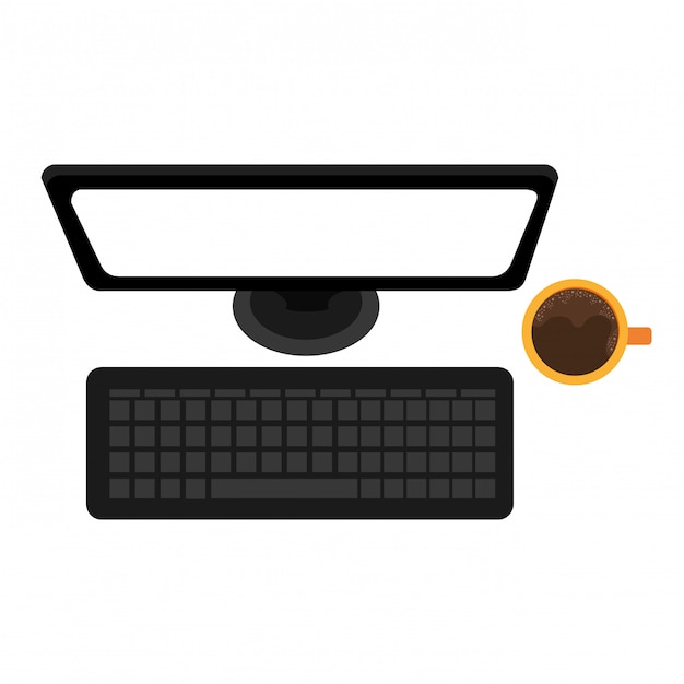 computer desktop isolated icon design