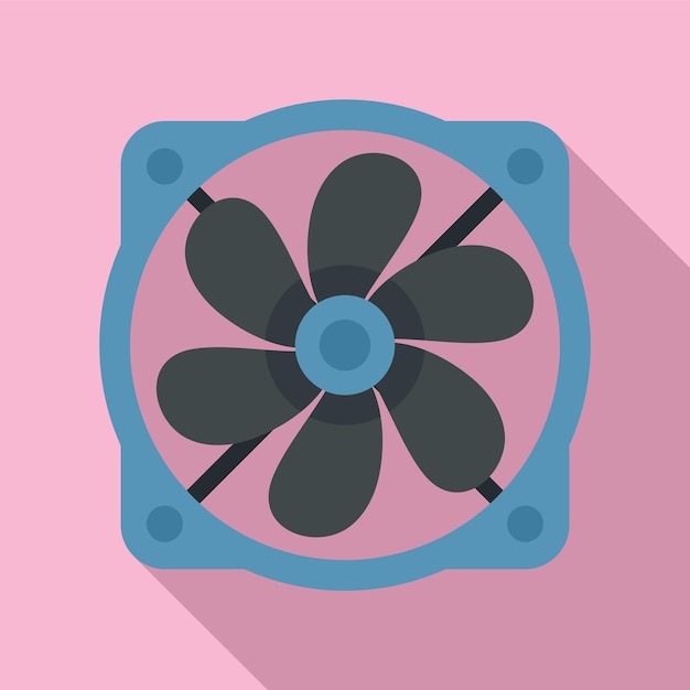 Computer fan icon Flat illustration of computer fan vector icon for web design