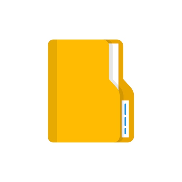 Computer folder icon in flat style Document archive vector illustration on isolated background Portfolio sign business concept