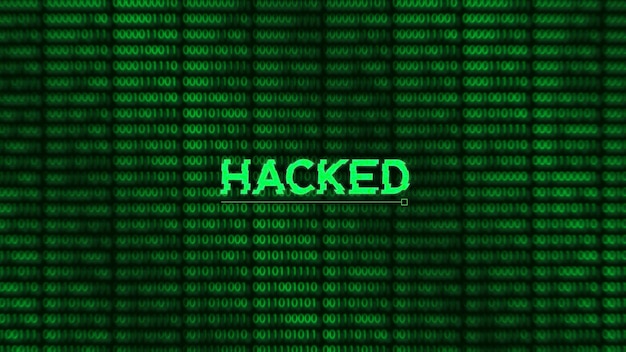 Vector computer got hacked by hacker background