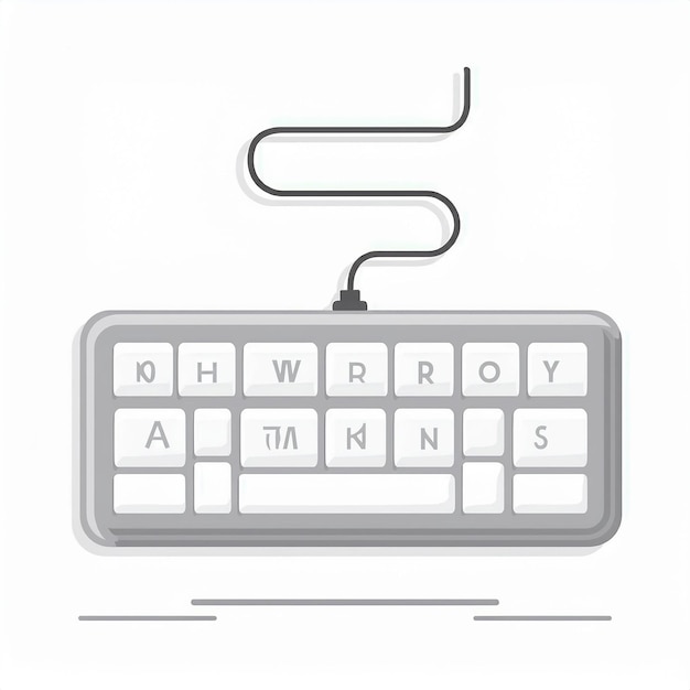 Vector a computer keyboard with the word quot f quot on the bottom