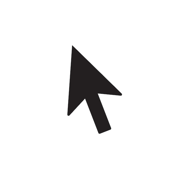 Computer mouse icon click pointer cursor arrow flat vector icon for apps and websites