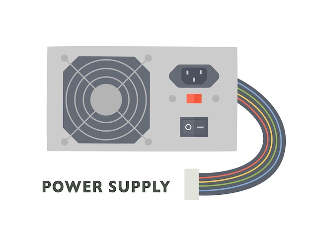 computer parts Power supply and rainbow cable