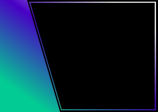 Vector a computer screen with a blue border and a green background