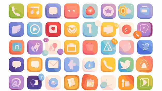 a computer screen with many apps including the icons of the icons