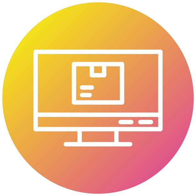 Computer Vector Icon Design Illustration