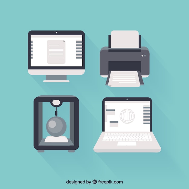 Computers and printers icons