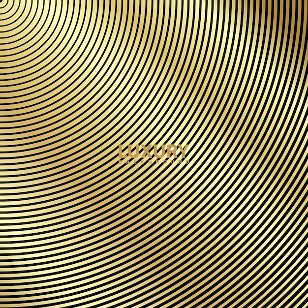 Concentric circle element Gold luxurious color ring Abstract vector illustration for sound wave golden graphic Modern decoration for websites posters banners template EPS10 vector