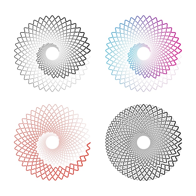 Concentric radial circles Radiating circular spiral vortex circular lines