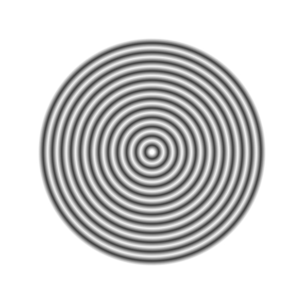 Vector concentric ripple circles. sonar or sound wave rings. epicentre, target, radar concept radial signal